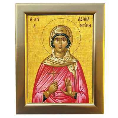 ΑΓΙΑ ΑΔΑΜΑΝΤΙΑ - Επίχρυση Ξύλινη εικόνα 29cm