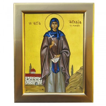 ΑΓΙΑ ΑΓΛΑΪΑ - Επίχρυση Ξύλινη εικόνα 29cm