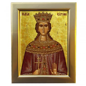 ΑΓΙΑ ΕΙΡΗΝΗ - Επίχρυση Ξύλινη εικόνα 29cm