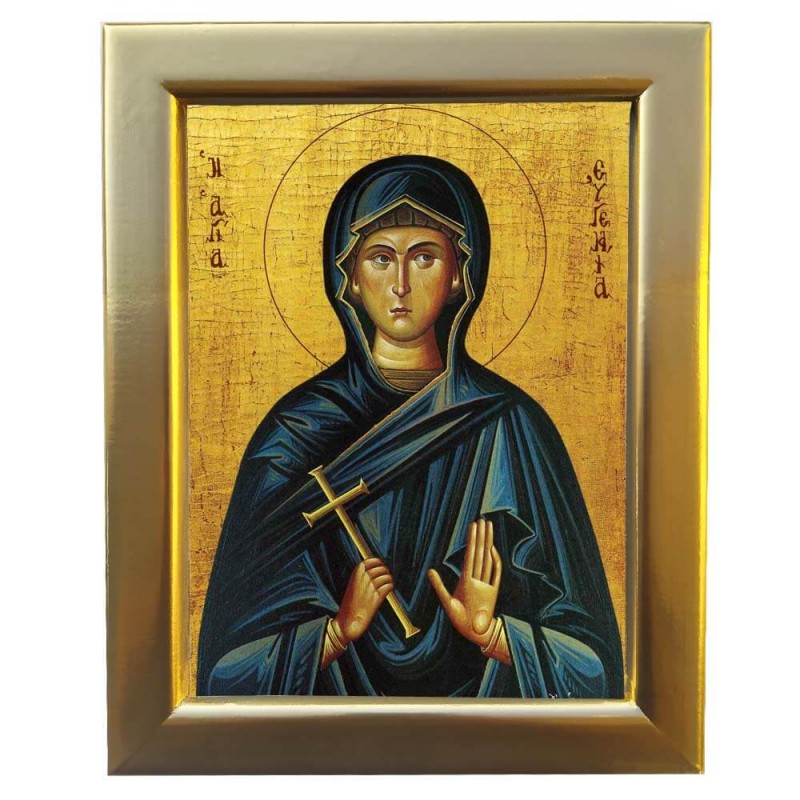 ΑΓΙΑ ΕΥΓΕΝΙΑ - Επίχρυση Ξύλινη εικόνα 29cm