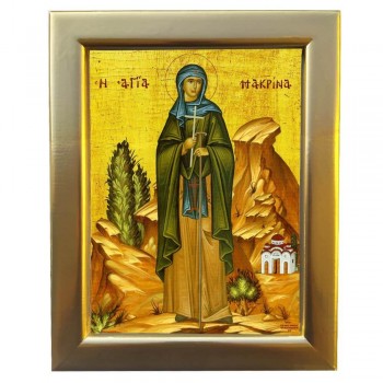 ΑΓΙΑ ΜΑΚΡΙΝΑ - Επίχρυση Ξύλινη εικόνα 29cm