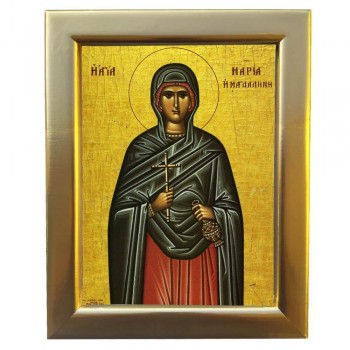 ΑΓΙΑ ΜΑΡΙΑ ΜΑΓΔΑΛΗΝΗ - Επίχρυση Ξύλινη εικόνα 29cm