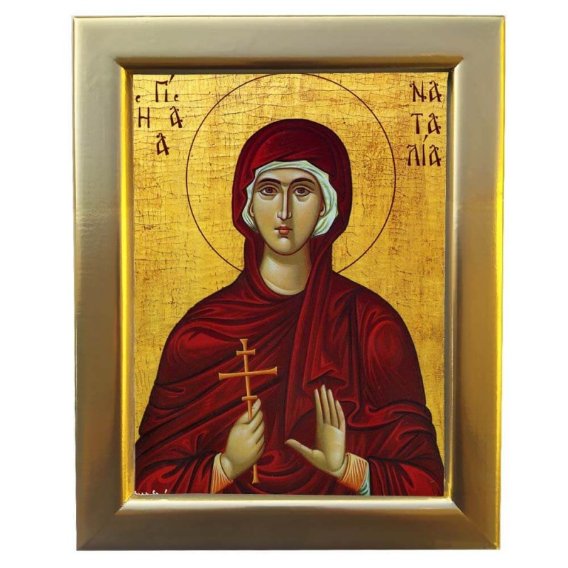 ΑΓΙΑ ΝΑΤΑΛΙΑ - Επίχρυση Ξύλινη εικόνα 29cm