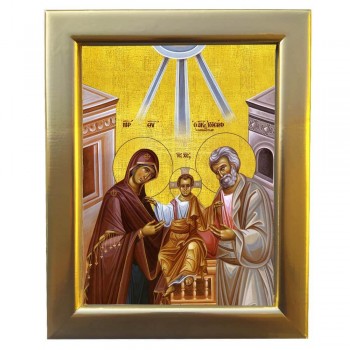 ΑΓΙΑ ΟΙΚΟΓΕΝΕΙΑ - Επίχρυση Ξύλινη εικόνα 29cm