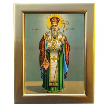 ΑΓΙΟΣ ΑΛΕΞΑΝΔΡΟΣ - Επίχρυση Ξύλινη εικόνα 29cm