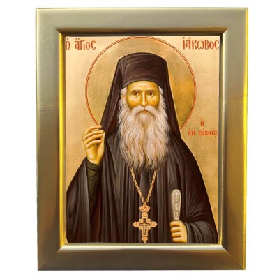 ΑΓΙΟΣ ΙΑΚΩΒΟΣ Ο ΕΝ ΕΥΒΟΙΑΣ - Επίχρυση Ξύλινη εικόνα 29cm