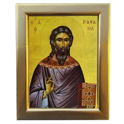 ΑΓΙΟΣ ΡΑΦΑΗΛ - Επίχρυση Ξύλινη εικόνα 29cm