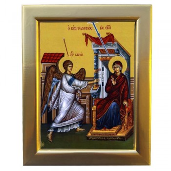 ΕΥΑΓΓΕΛΙΣΜΟΣ ΤΗΣ ΘΕΟΤΟΚΟΥ - Επίχρυση Ξύλινη εικόνα 29cm