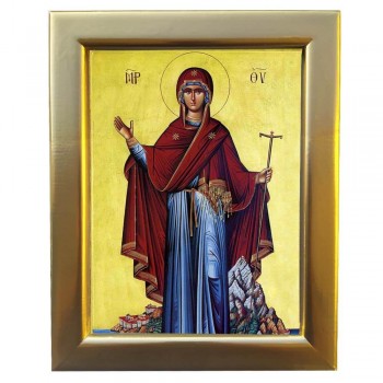 ΠΑΝΑΓΙΑ ΑΓΙΟΥ ΟΡΟΥ - Επίχρυση Ξύλινη εικόνα 29cm