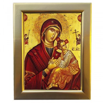 ΠΑΝΑΓΙΑ ΑΜΟΛΥΝΤΟΣ - Επίχρυση Ξύλινη εικόνα 29cm