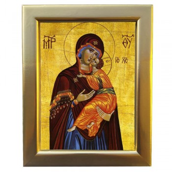 ΠΑΝΑΓΙΑ ΒΡΕΦΟΚΡΑΤΟΥΣΑ - Επίχρυση Ξύλινη εικόνα 29cm