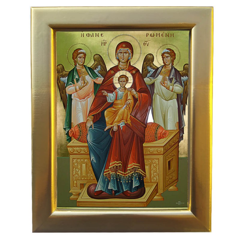 ΠΑΝΑΓΙΑ ΦΑΝΕΡΩΜΕΝΗ - Επίχρυση Ξύλινη εικόνα 29cm