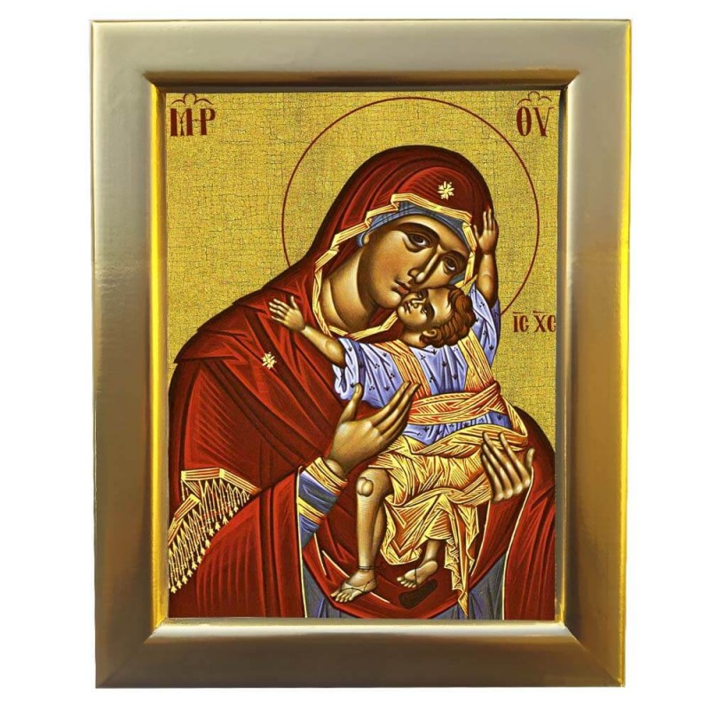 ΠΑΝΑΓΙΑ ΘΕΟΤΟΚΟΣ - Επίχρυση Ξύλινη εικόνα 29cm