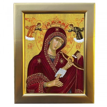 ΠΑΝΑΓΙΑ ΤΟΥ ΧΑΡΟΥ - Επίχρυση Ξύλινη εικόνα 29cm