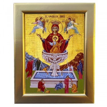 ΖΩΟΔΟΧΟΣ ΠΗΓΗ - Επίχρυση Ξύλινη εικόνα 29cm