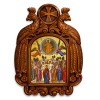 Ανάληψη Χριστού - Ξυλόγλυπτη εικόνα με αετούς 39cm
