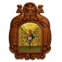 Ιησούς Χριστός η Άμπελος - Ξυλόγλυπτη εικόνα με αετούς 39cm