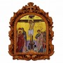 Σταύρωση Χριστού - Οβάλ Ξυλόγλυπτη 39cm 