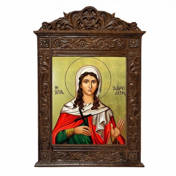 Αγία Αφροδίτη - Βυζαντινή Ξυλόγλυπτη 40cm