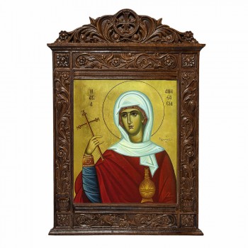Αγία Αναστασια η Φαρμακολύτρια - Βυζαντινή Ξυλόγλυπτη 40cm