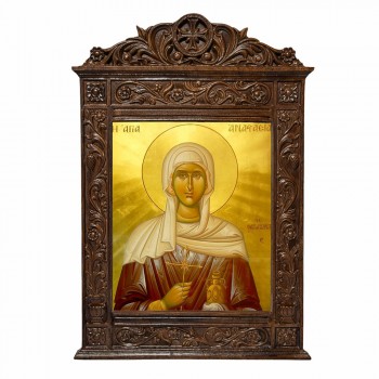 Αγία Αναστασια η Φαρμακολύτρια - Βυζαντινή Ξυλόγλυπτη 40cm