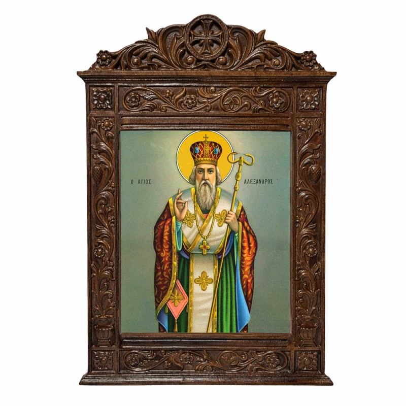 Άγιος Αλεξανδρος - Βυζαντινή Ξυλόγλυπτη 40cm
