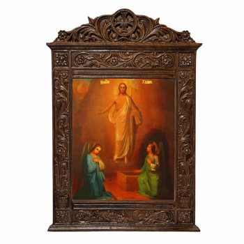 Ανάσταση Χριστου - Βυζαντινή Ξυλόγλυπτη 40cm