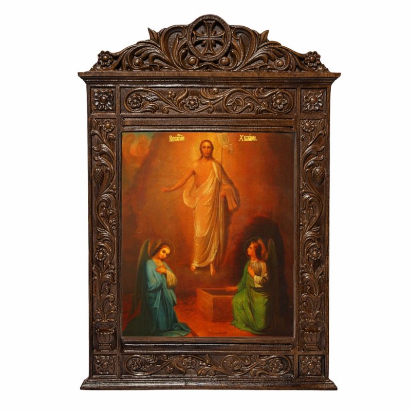 Ανάσταση Χριστου - Βυζαντινή Ξυλόγλυπτη 40cm