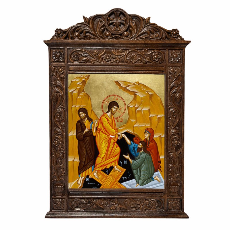 Ανάσταση Χριστου - Βυζαντινή Ξυλόγλυπτη 40cm