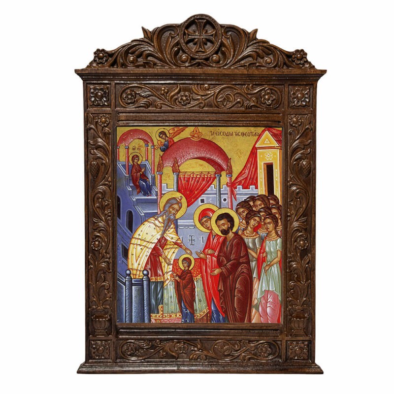 Εισόδια Θεοτόκου - Βυζαντινή Ξυλόγλυπτη 40cm