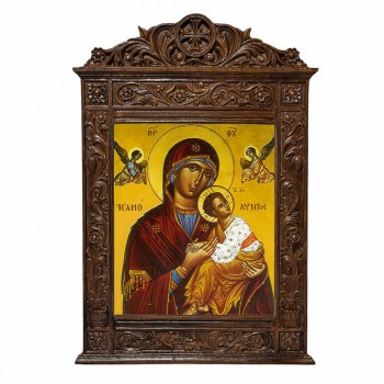 Παναγία Αμόλυντος - Βυζαντινή Ξυλόγλυπτη 40cm