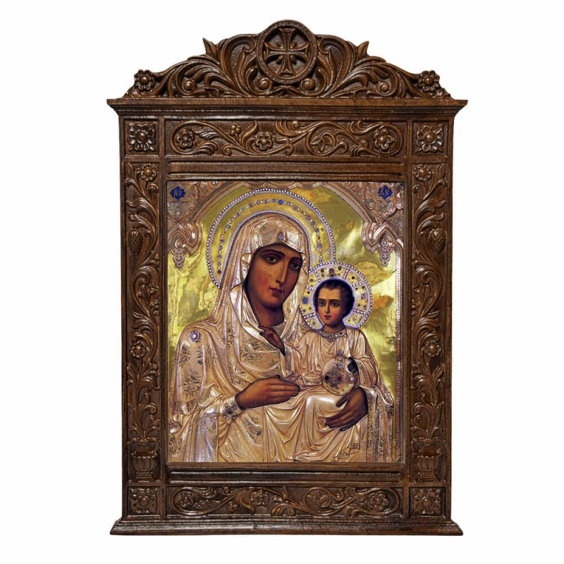 Παναγία Ιεροσολυμίτισσα - Βυζαντινή Ξυλόγλυπτη 40cm