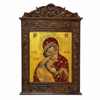 Παναγία Ψυχοσώστρια - Βυζαντινή Ξυλόγλυπτη 40cm