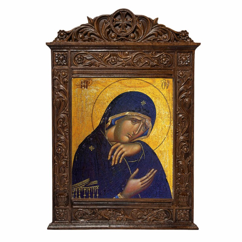 Παναγια Θρηνούσα - Βυζαντινή Ξυλόγλυπτη 40cm