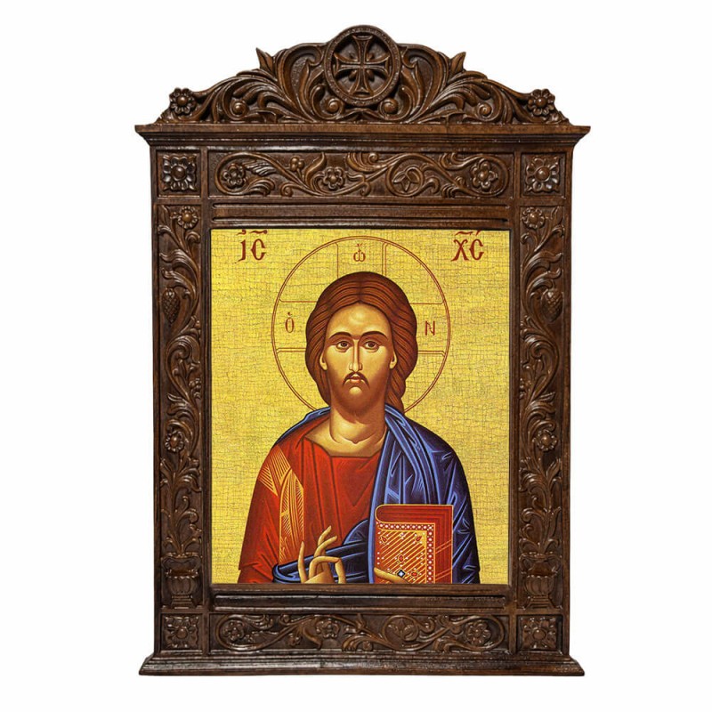Ιησούς Χριστός - Βυζαντινή Ξυλόγλυπτη 40cm