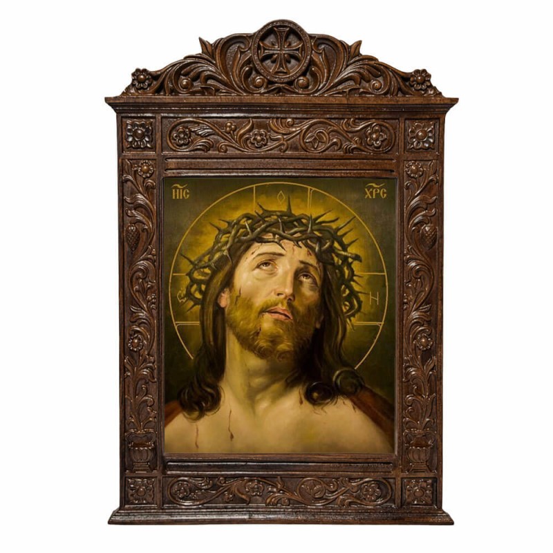 Ιησούς Χριστός ο Νυμφίος - Βυζαντινή Ξυλόγλυπτη 40cm