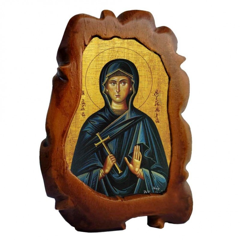 ΑΓΙΑ ΕΥΓΕΝΙΑ - Επιτραπέζια Κεραμική Εικονίτσα 