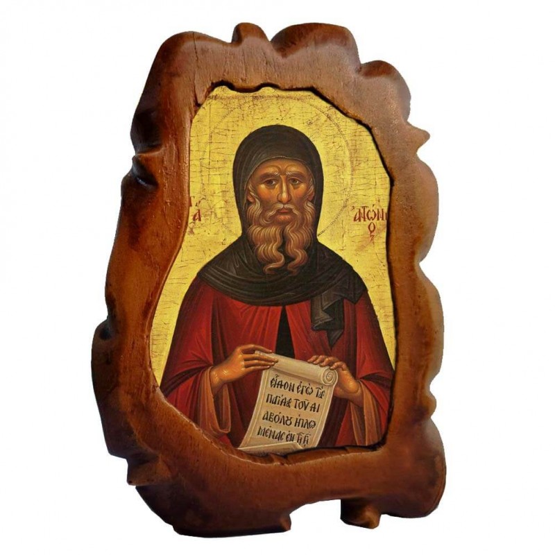 ΑΓΙΟΣ ΑΝΤΩΝΙΟΣ - Επιτραπέζια Κεραμική Εικονίτσα 