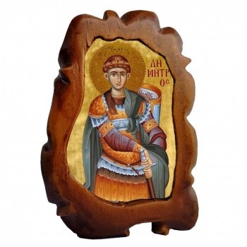 ΑΓΙΟΣ ΔΗΜΗΤΡΙΟΣ - Επιτραπέζια Κεραμική Εικονίτσα 