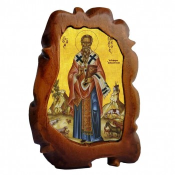 ΑΓΙΟΣ ΜΟΔΕΣΤΟΣ - Επιτραπέζια Κεραμική Εικονίτσα 