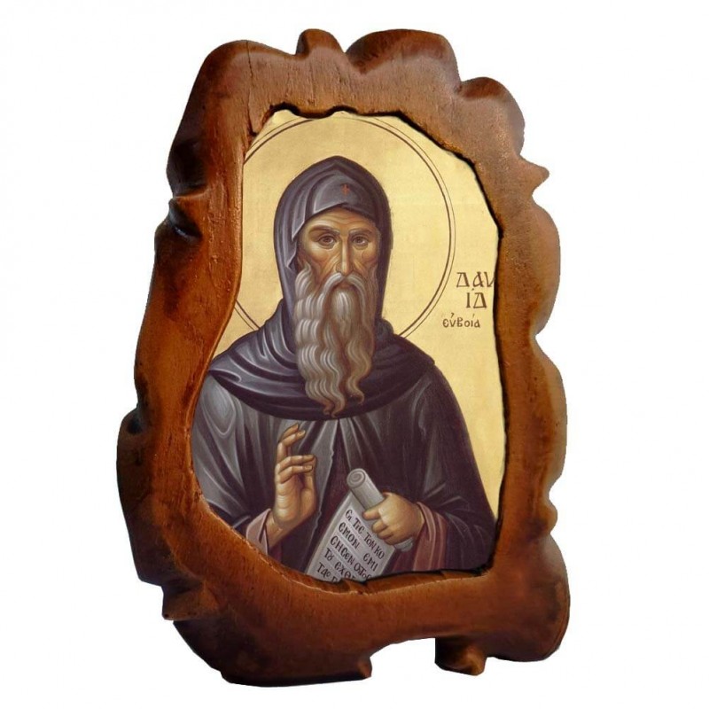 ΟΣΙΟΣ ΔΑΥΙΔ - Επιτραπέζια Κεραμική Εικονίτσα 