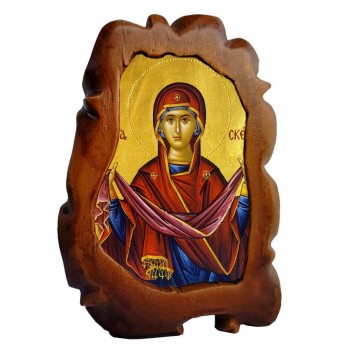 ΠΑΝΑΓΙΑ ΑΓΙΑ ΣΚΕΠΗ - Επιτραπέζια Κεραμική Εικονίτσα 