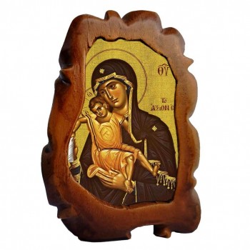 ΠΑΝΑΓΙΑ ΑΞΙΟΝ ΕΣΤΙ - Επιτραπέζια Κεραμική Εικονίτσα 