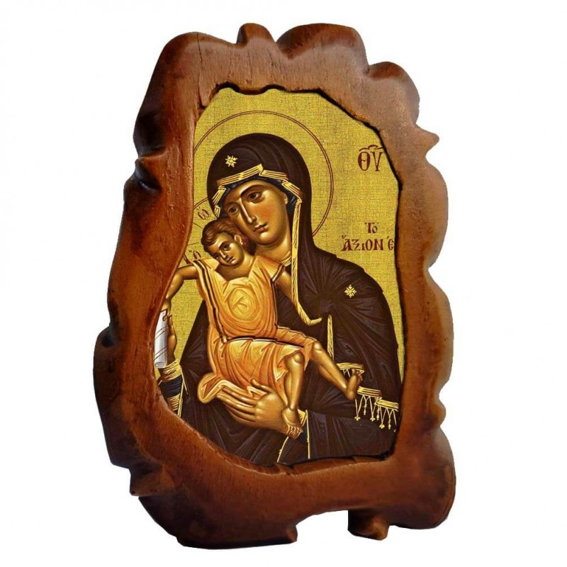 ΠΑΝΑΓΙΑ ΑΞΙΟΝ ΕΣΤΙ - Επιτραπέζια Κεραμική Εικονίτσα 