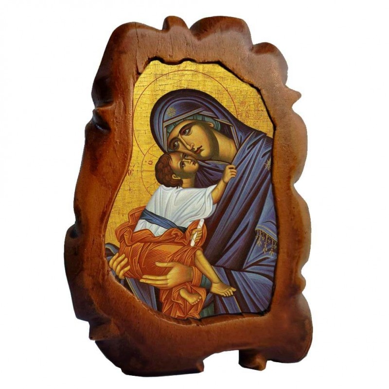 ΠΑΝΑΓΙΑ ΕΛΕΟΥΣΑ - Επιτραπέζια Κεραμική Εικονίτσα 
