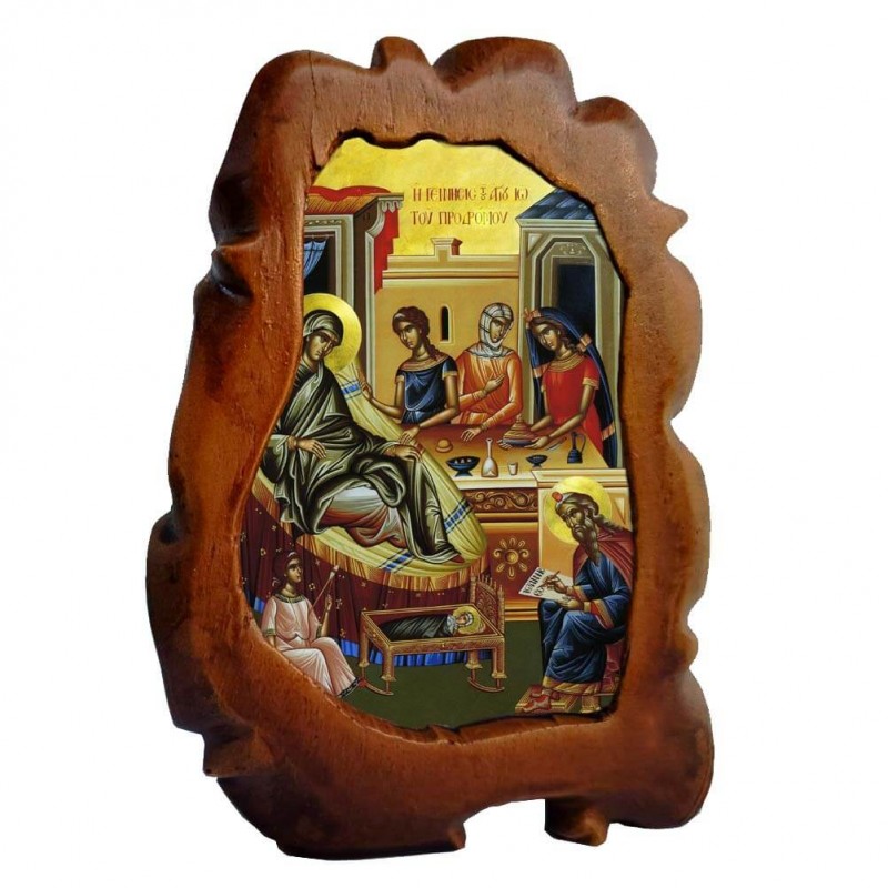 ΓΕΝΝΗΣΗ ΙΩΑΝΝΗ ΠΡΟΔΡΟΜΟΥ - Επιτραπέζια Κεραμική Εικονίτσα 