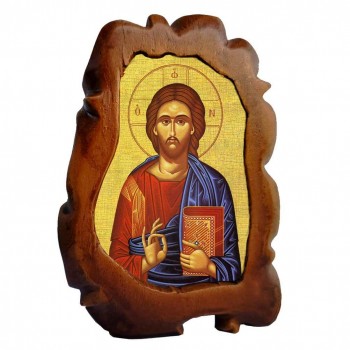 ΙΗΣΟΥΣ ΧΡΙΣΤΟΣ ΕΥΛΟΓΩΝ - Επιτραπέζια Κεραμική Εικονίτσα 