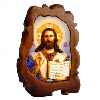 ΙΗΣΟΥΣ ΧΡΙΣΤΟΣ - Επιτραπέζια Κεραμική Εικονίτσα 