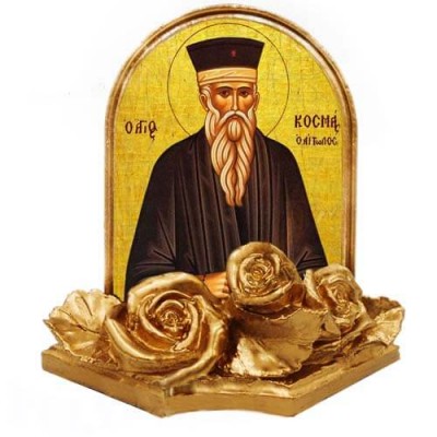 ΑΓΙΟΣ ΚΟΣΜΑΣ ο Αιτωλός – Εικονίδιο Μινιατούρα 