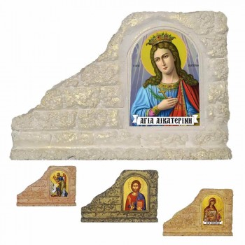 ΑΓΙΑ ΑΙΚΑΤΕΡΙΝΗ - Επιτραπέζια Κεραμική Εικονίτσα για Μπομπονιέρα